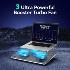 USB powered TECKNET cooling pad draws power from your laptop for quiet operation.