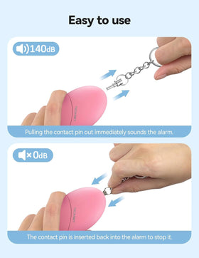 TECKNET blue personal safety alarm stylish, portable safety tool