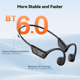 TECKNET side profile worn on head demonstrating open-ear safety and awareness