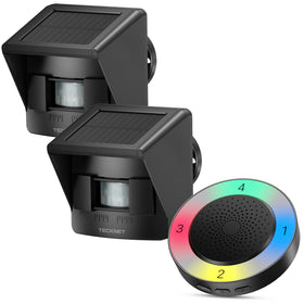 TECKNET Solar Driveway Alarm receiver with LED indicators for instant alerts.