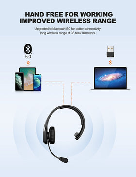 TECKNET headset worn in truck cabin demonstrating hands-free safety benefit