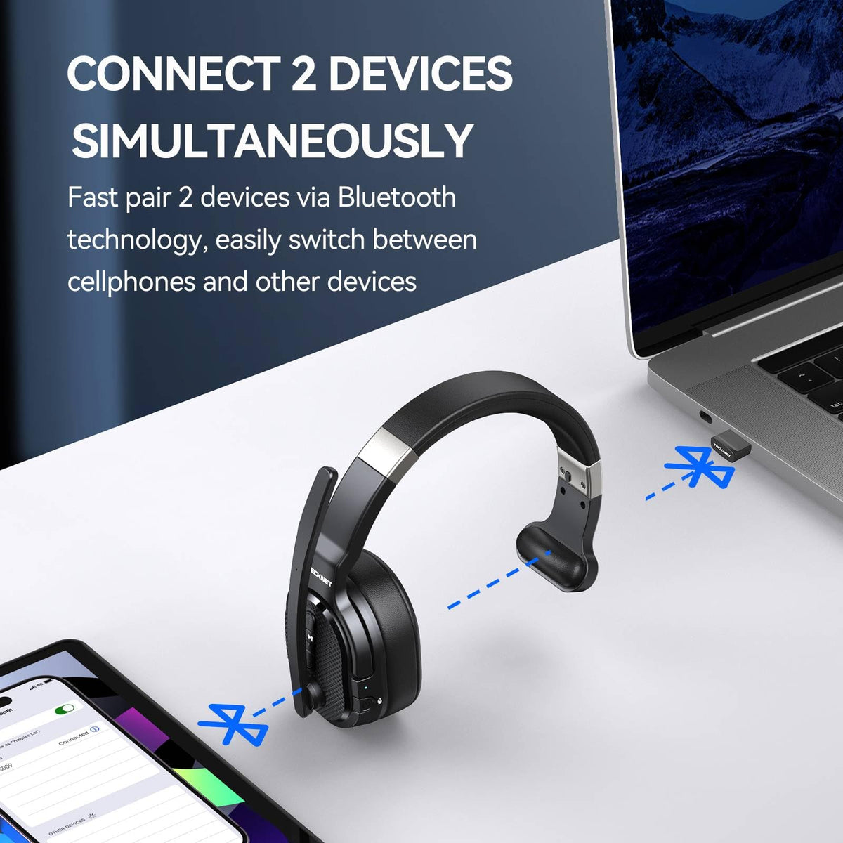 TECKNET USB dongle and charging cable, plug-and-play stable connection