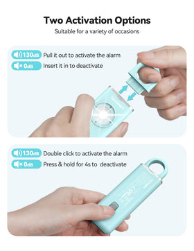 TECKNET USB rechargeable alarm with long standby for emergencies.