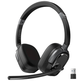 TECKNET wireless headset with mic for clear voice during calls