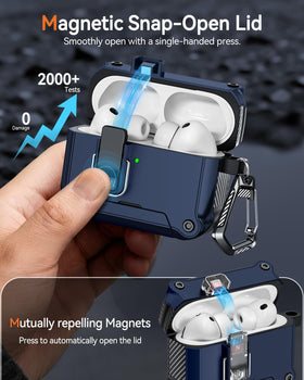 Tecolu AirPods Pro 3 Case features an invisible stand for hands-free viewing.