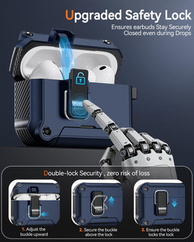 Tecolu AirPods Pro 3 Case includes a hidden cleaning pen for easy maintenance.