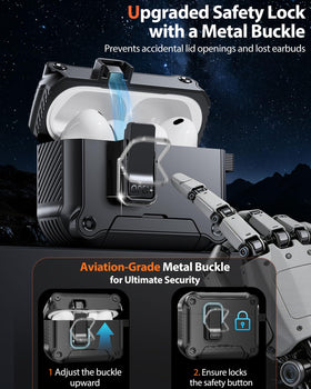 Tecolu AirPods Pro 3 case with MagSafe magnets for stable wireless charging