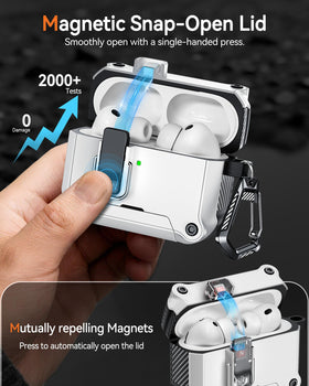  Tecolu AirPods Pro 3 Case hidden cleaning pen reaches tight spaces.