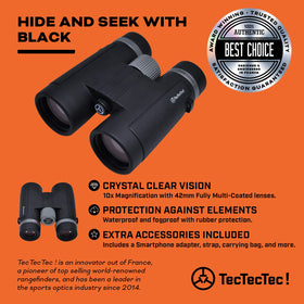 TecTecTec BPRO Wild carrying bag keeps binoculars safe during travel.