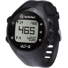 TecTecTec ULT-G displays front, center, and back green distances on screen