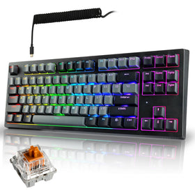 TECWARE Phantom+ 87-key top view showing compact layout for desk space