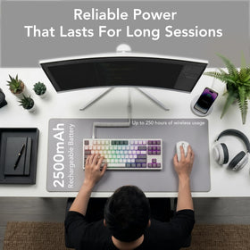 TECWARE Phantom+ Elite keyboard RGB lighting with 18 effects for personalized mood.