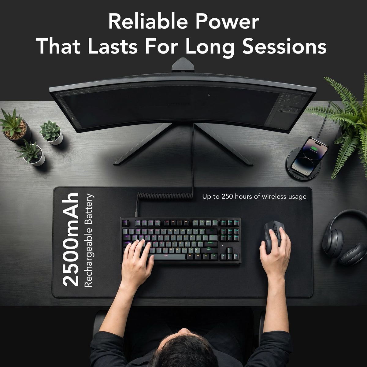 TECWARE Phantom+ tri-mode connectivity supports wireless and USB-C