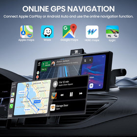 TECXERLLON 10.26-inch IPS display with real-time GPS navigation