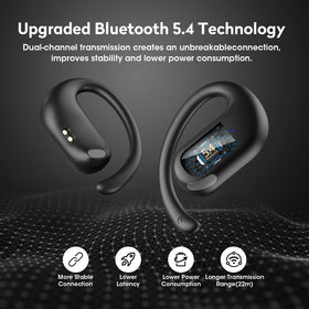 TEDELON charging case open highlighting long 50-hour battery convenience
