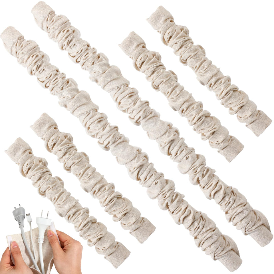 Tegeme fabric cord cover conceals long chandelier chains for a clean look