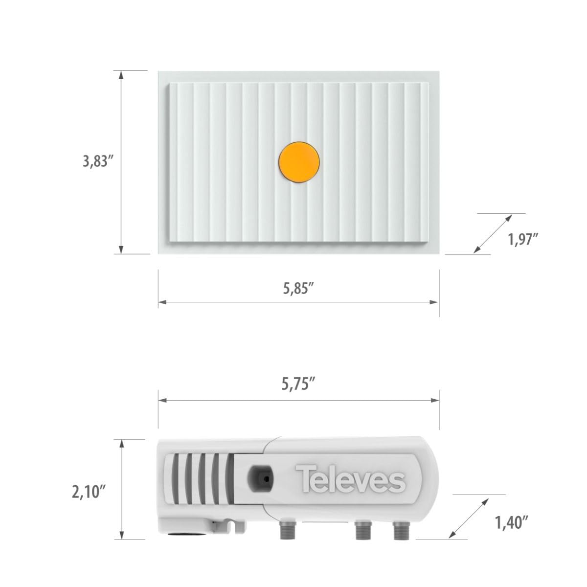 Televes SmartKom outdoor enclosure demonstrating weatherproof mounting for outdoor use.