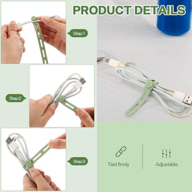 Tellegloww adjustable slot-and-button design secures cables of different thicknesses.