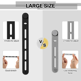 Close-up of Tellegloww silicone ties showing flexible, durable material.