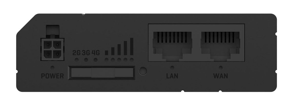 Teltonika RUT241 on desk with hotspot enables local Wi-Fi