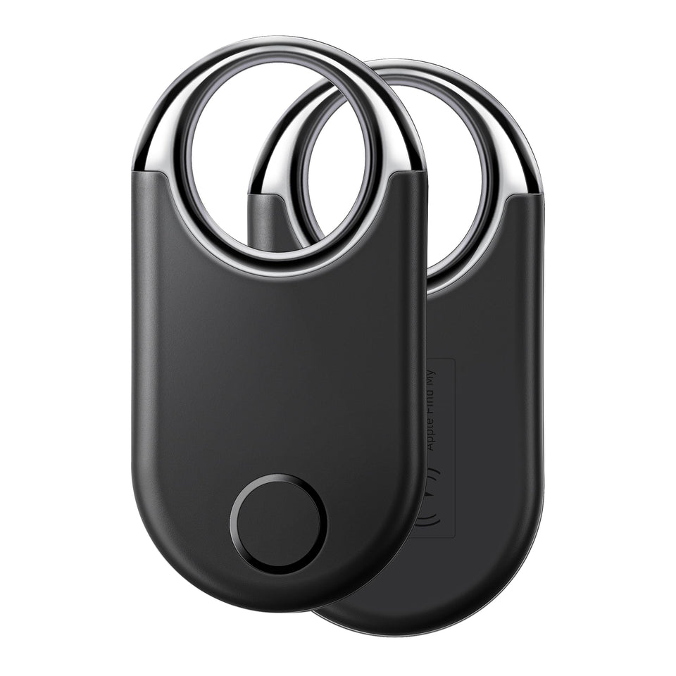 Telylou Air Tracker Tags on a keyring help locate keys quickly via Find My