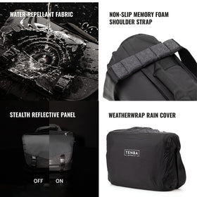 Tenba DNA 9 Slim Messenger Bag urban-use scenario for city photography.