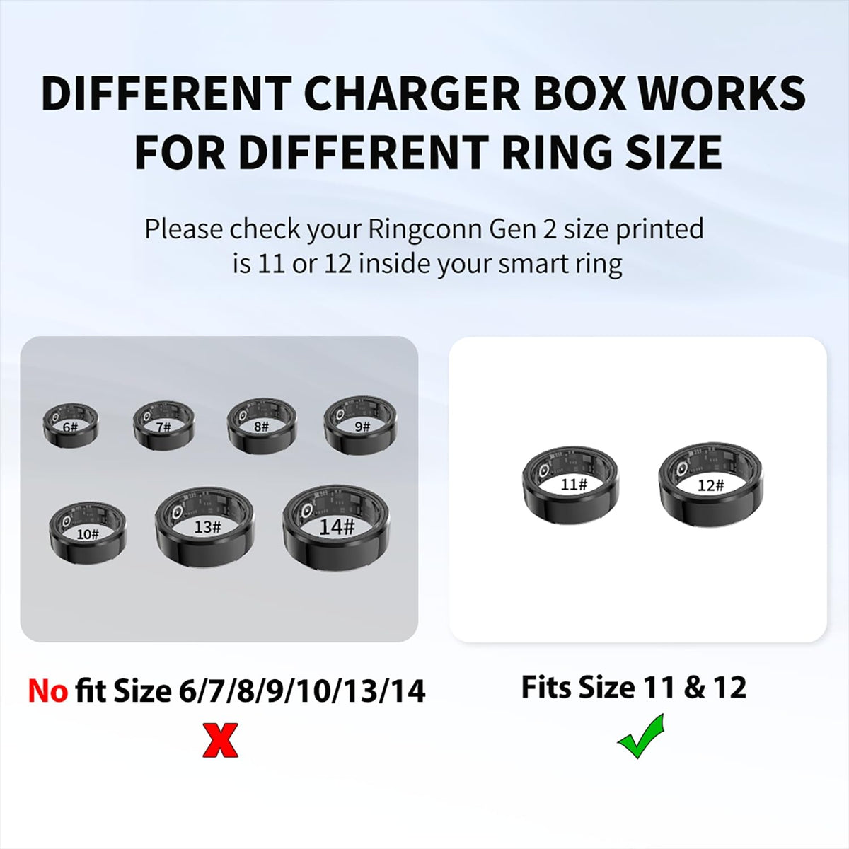 Compact TenCloud ABS charging case with USB-C keeps RingConn Gen 2 powered anywhere
