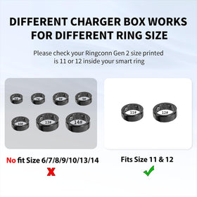 Compact TenCloud ABS charging case with USB-C keeps RingConn Gen 2 powered anywhere