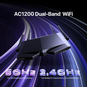 Tenda AC6 four external antennas visible, extending range for strong home coverage