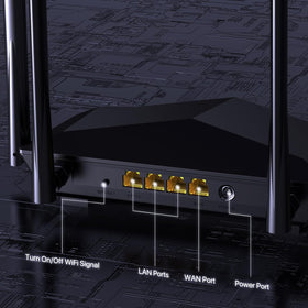 Tenda AC6 beside smartphone for scale, compact router saves space while boosting speed