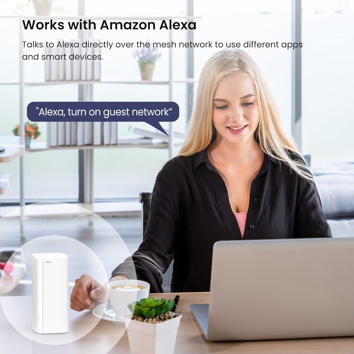 Tenda AX3000 Nova MX12 app dashboard for easy network control.