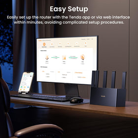 Tenda BE3600 NFC quick setup supports effortless pairing and guest access