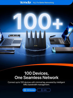 Tenda app setup makes network setup quick and simple.