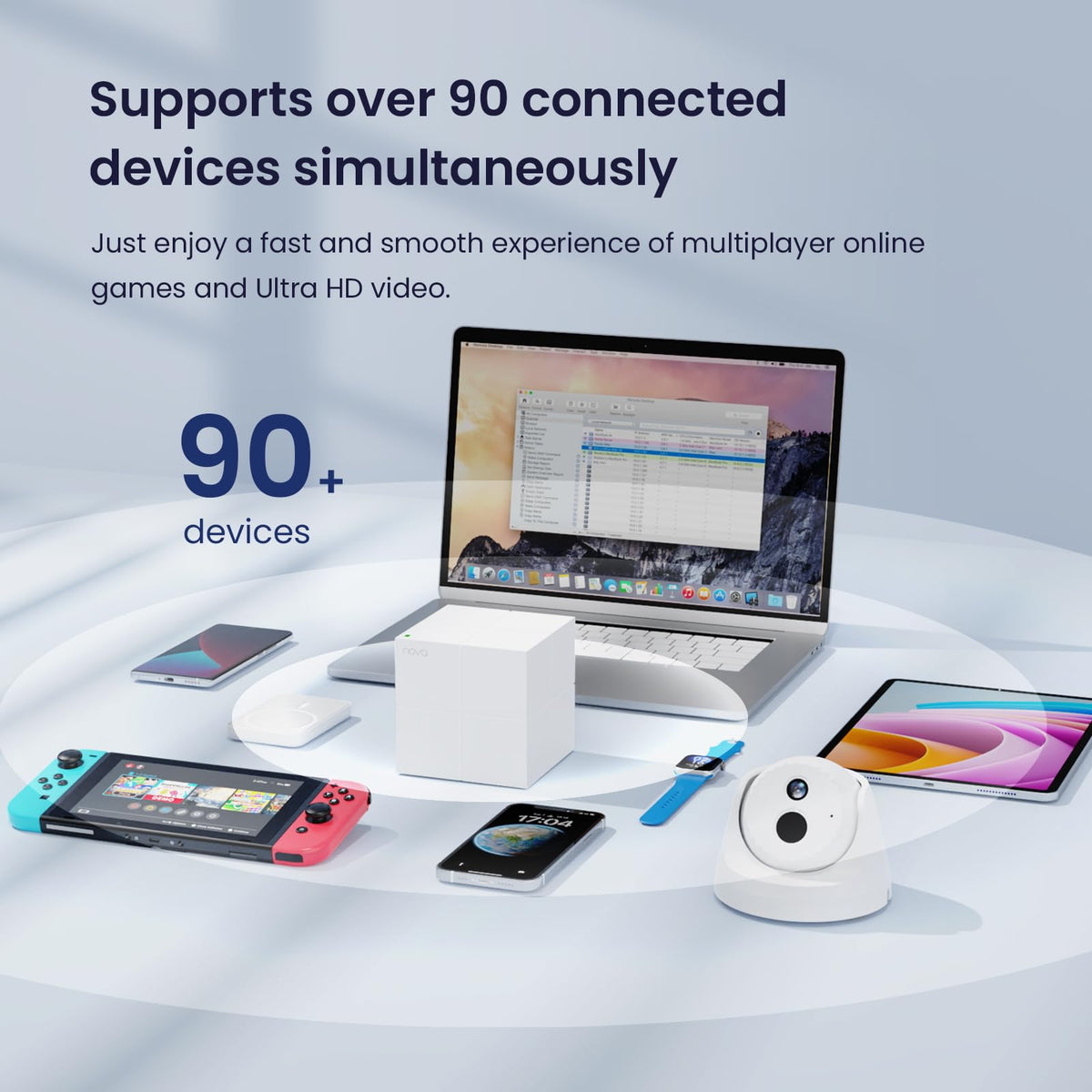 Tenda Nova MW6 MU-MIMO beamforming optimizes connections for multiple devices