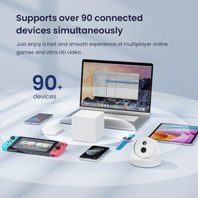Tenda Nova MW6 device with gigabit ports supporting fast, stable connections.