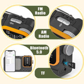 Tendak radio supports Bluetooth and TF playback for flexible listening