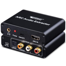 Tendak HDMI ARC adapter front view for compact, easy setup