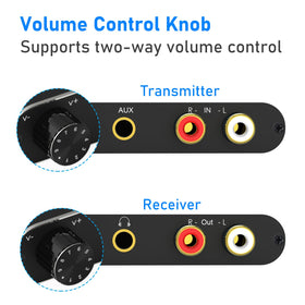 Tendak connected from TV to soundbar in use showing cable-free audio convenience