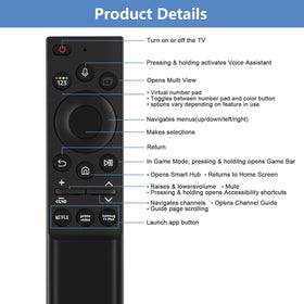 Tendodo BN59-01357A remote back with battery compartment and design