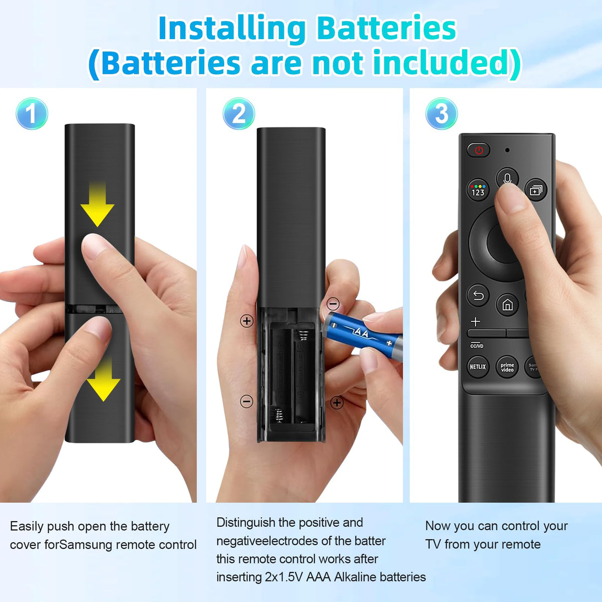 Tendodo BN59-01357F remote packaging and quick-start manual included.