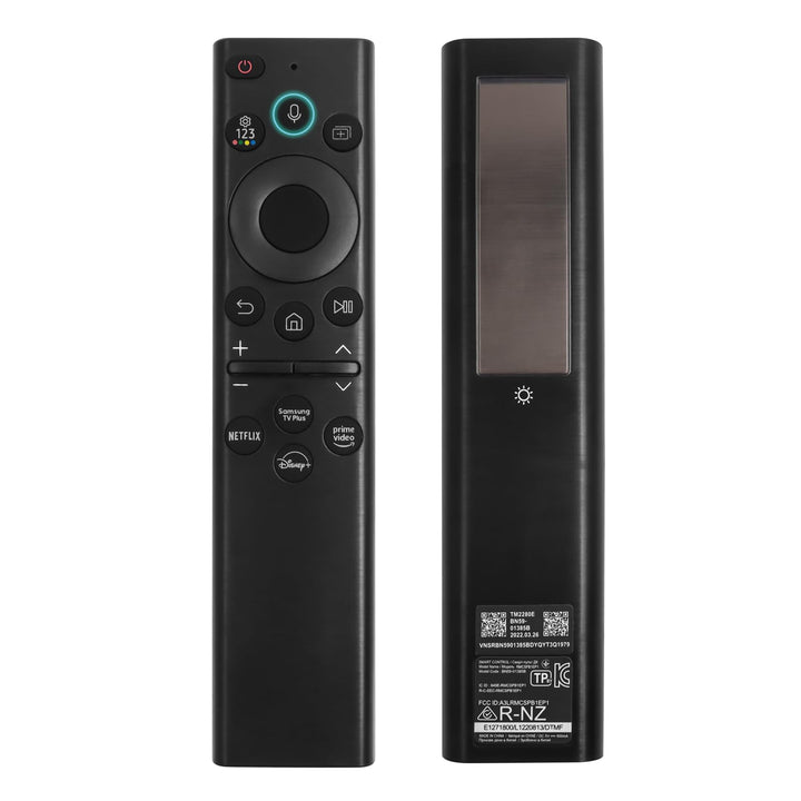 Tendodo front view of remote showing full button layout and easy control