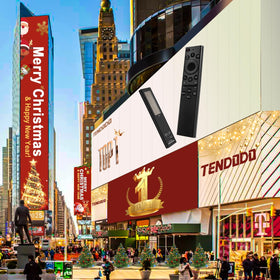 Tendodo remote held in hand to show size and ergonomic comfort