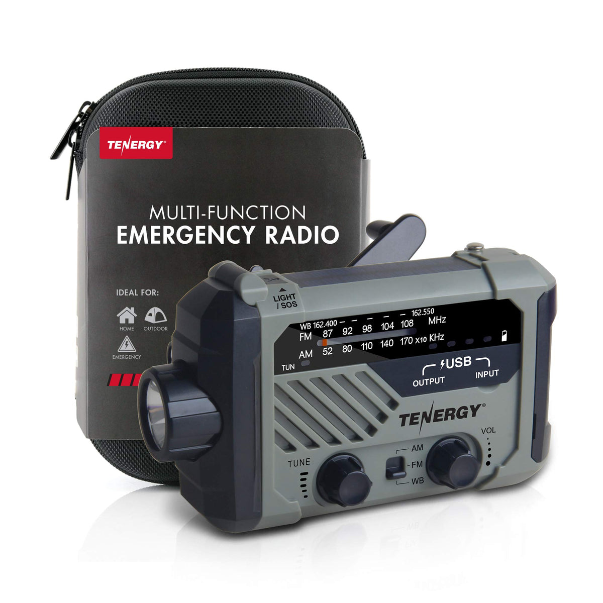 Tenergy front view showing radio face and controls for quick status checks