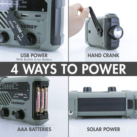 Tenergy hand crank in action demonstrating manual power generation benefit