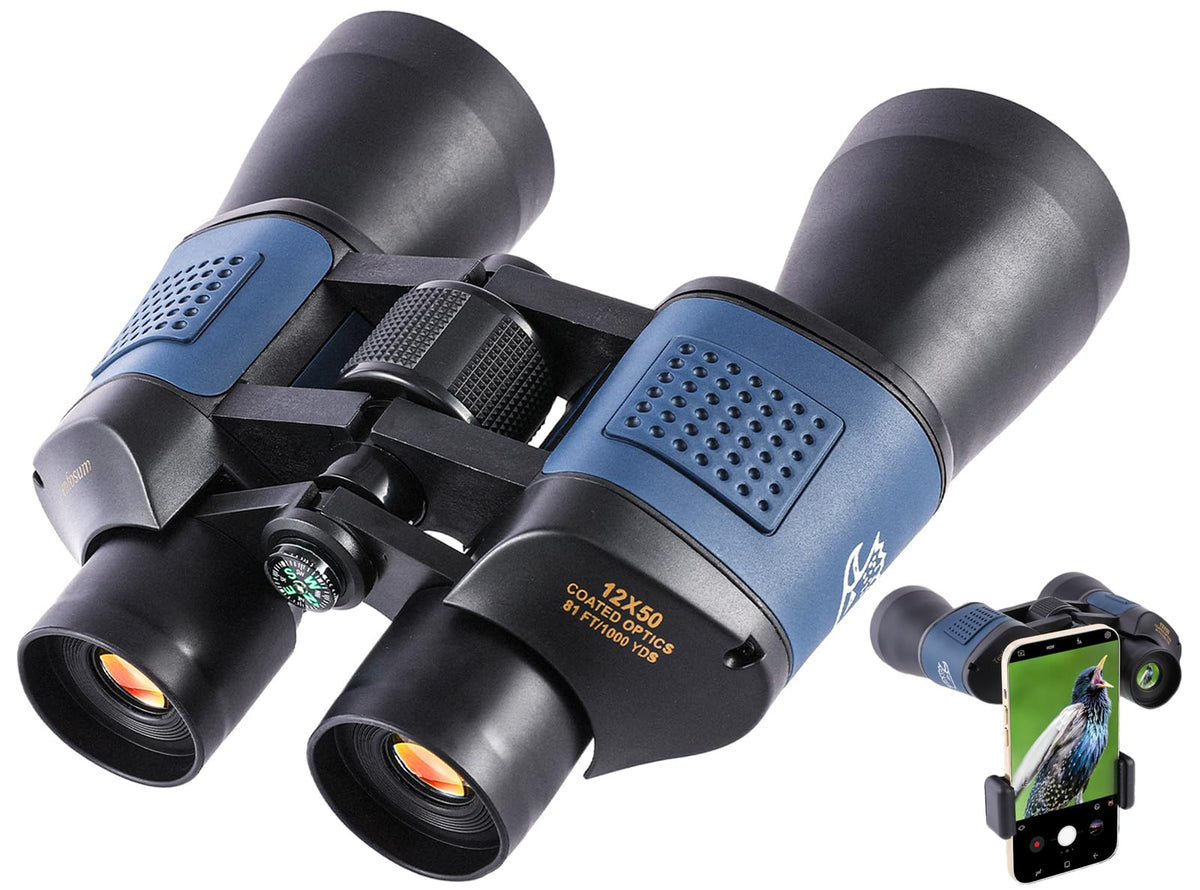 Tenfosum front view showing binoculars and included case for confident purchase