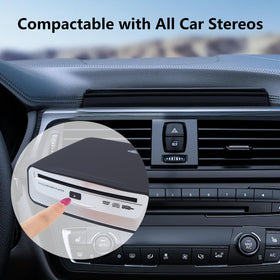 tengertang mounted on car dashboard for hands-free CD playback and convenience