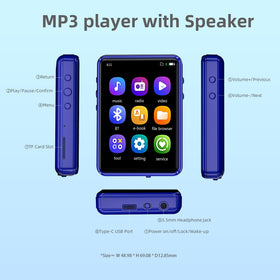 Tengsen MP3 blue portable design ideal for workouts and travel.
