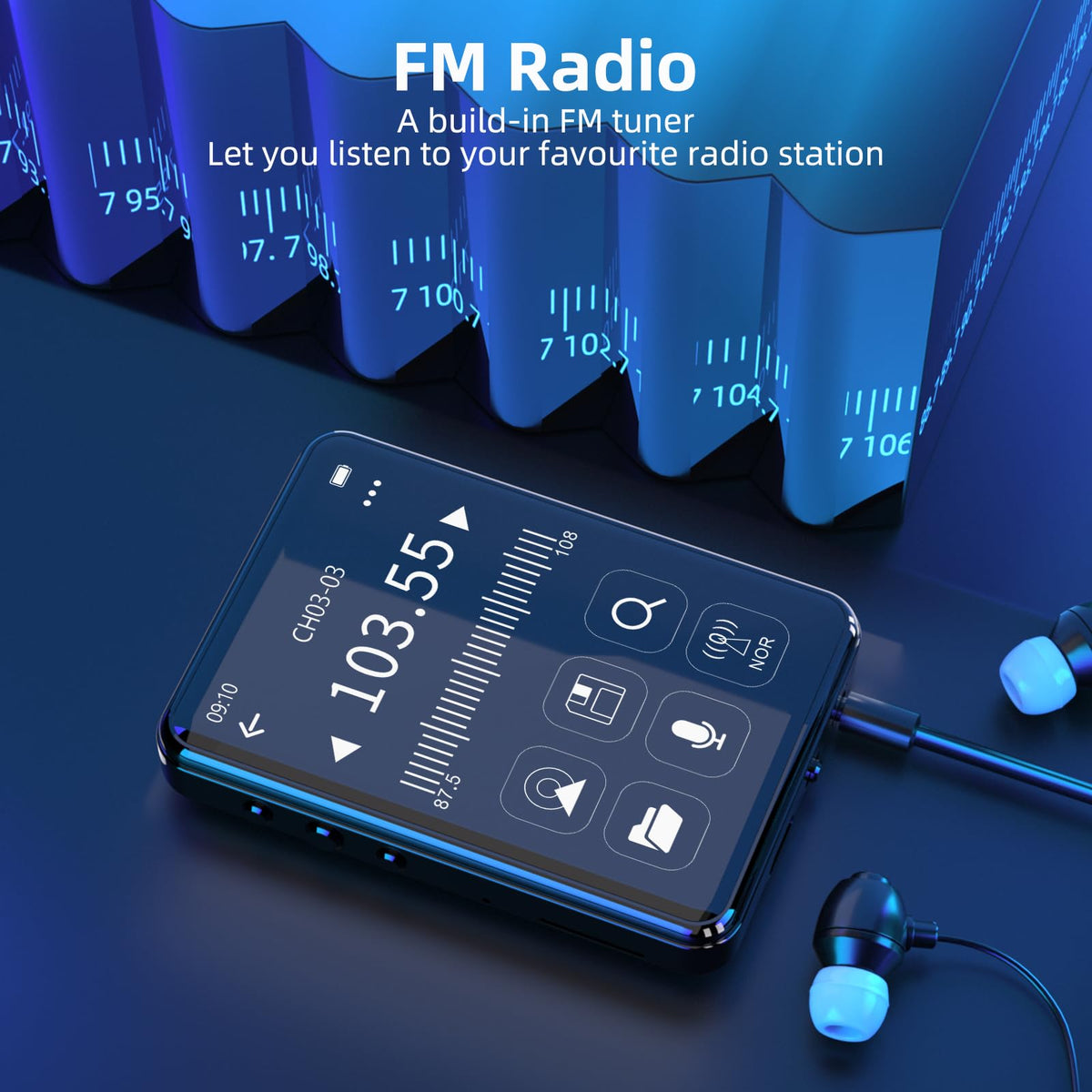 Tengsen MP3 Player calendar and alarm help organize schedules.