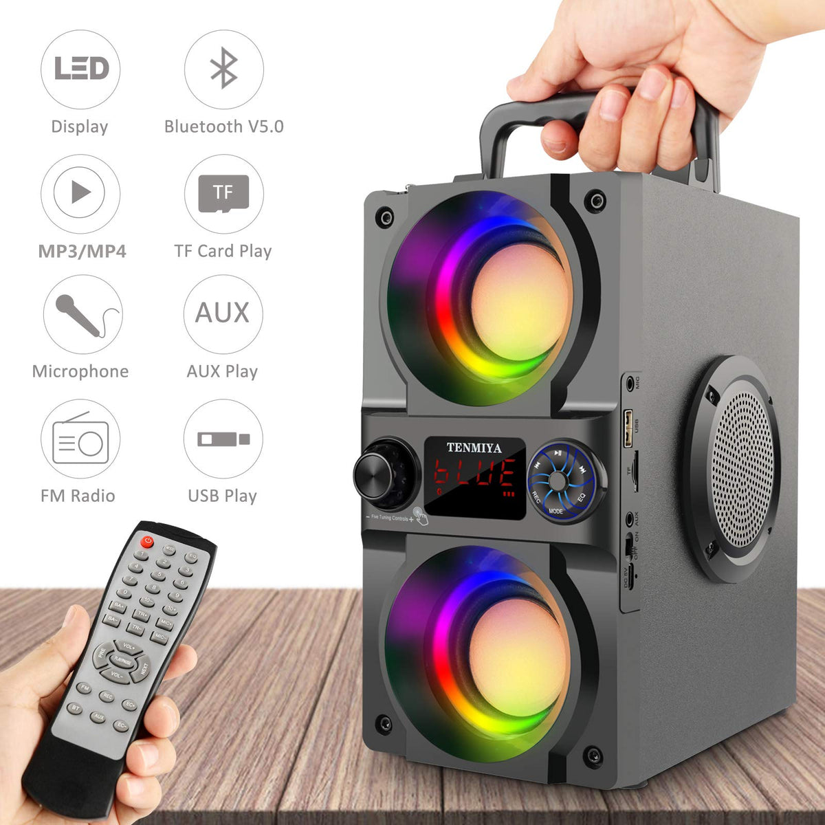 TENMIYA A30 colorful LED lights active creating lively party atmosphere