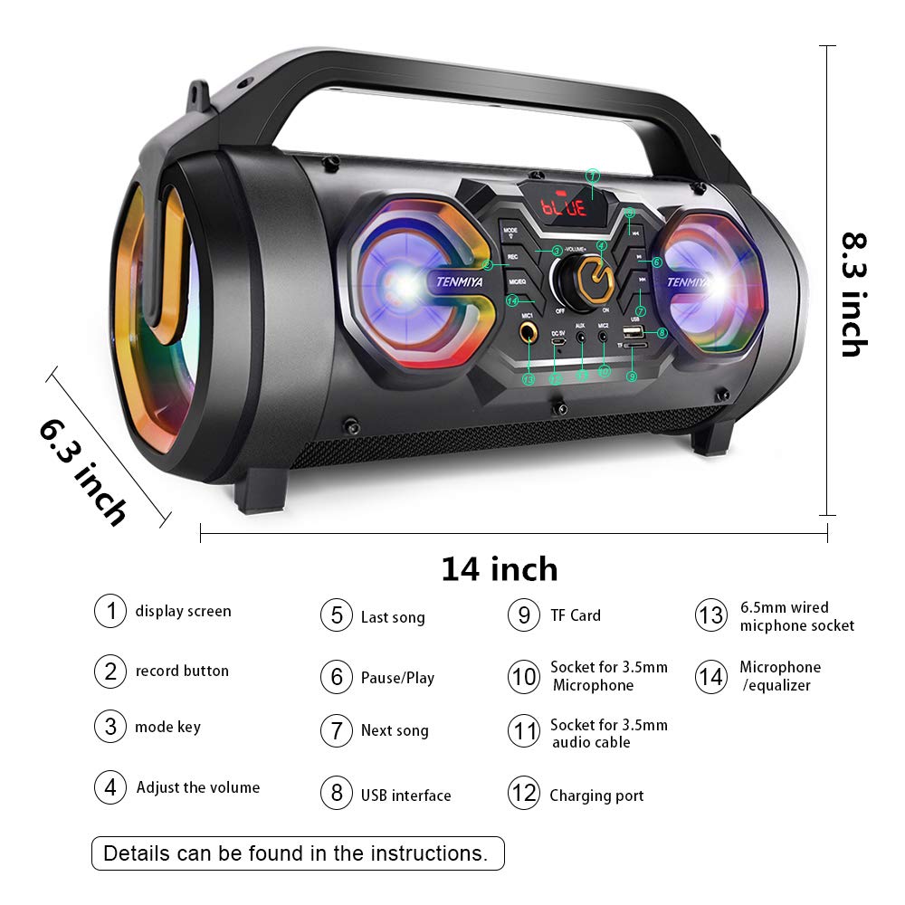 TENMIYA A66 mic input enables casual karaoke sessions.